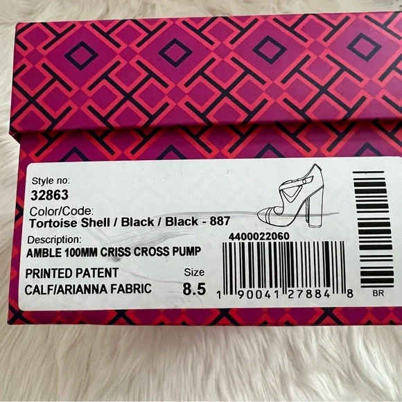 NIB Tory Burch Amble Tortoise Criss Cross Pump - Picture 14 of 15